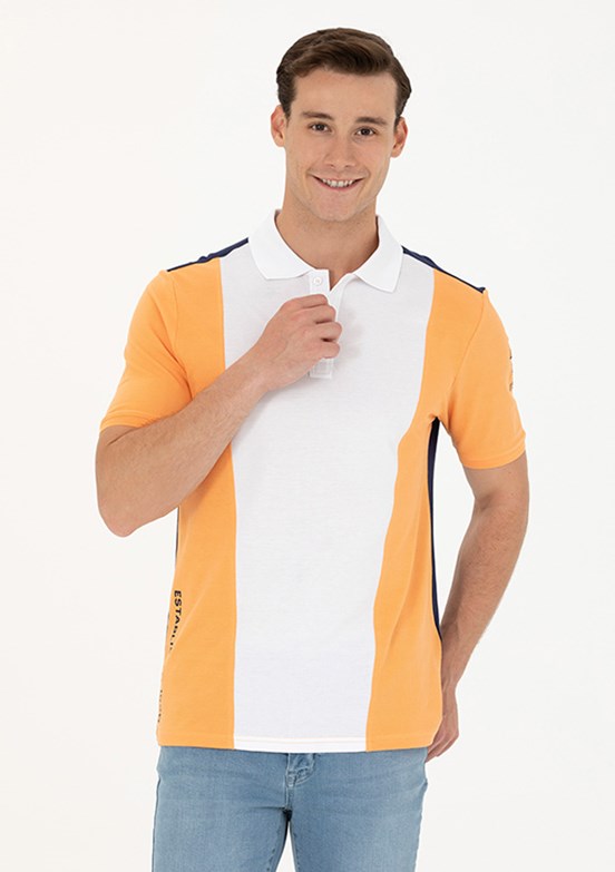 US POLO ASSN Turuncu Erkek Örme T-Shirt
