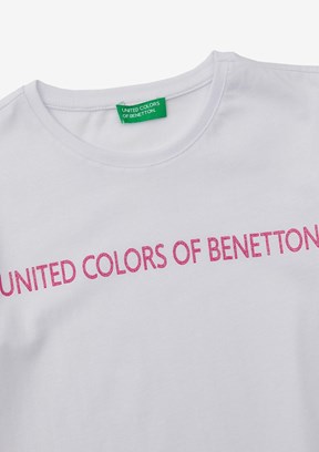 Benetton Beyaz Kız Çocuk Basic T-Shirt