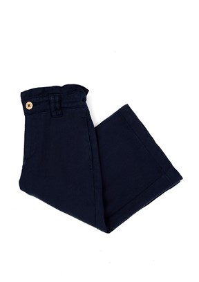 US POLO ASSN Kız Çocuk Lacivert Dokuma Pantolon