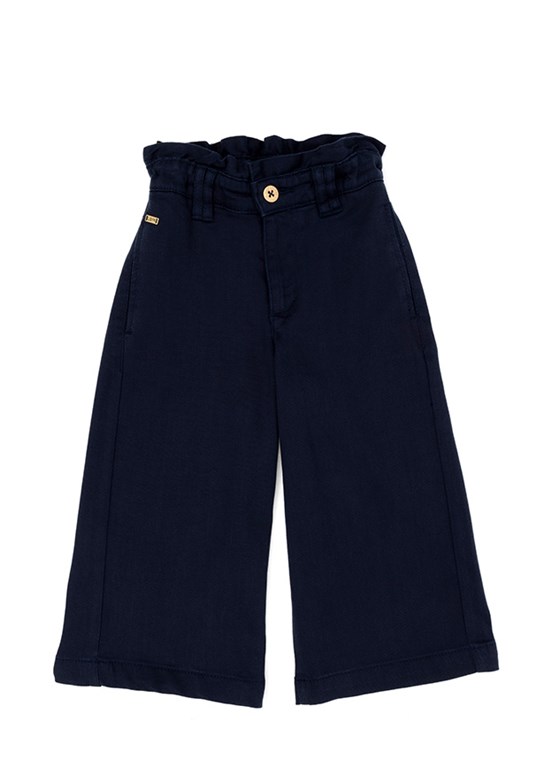US POLO ASSN Kız Çocuk Lacivert Dokuma Pantolon