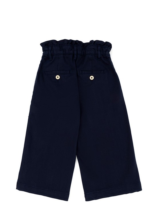 US POLO ASSN Kız Çocuk Lacivert Dokuma Pantolon