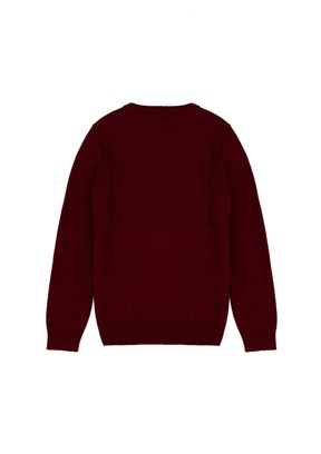 US POLO ASSN Erkek Çocuk Bordo Slim Kazak