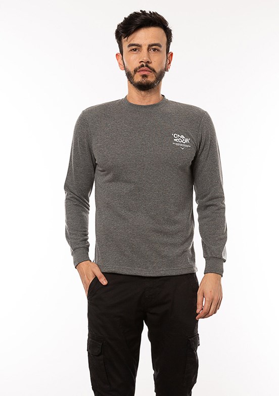 Cazador Antrasit Erkek 3 İplik Sweatshirt