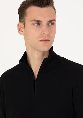 PİERRE CARDİN Siyah Erkek Örme Sweatshirt