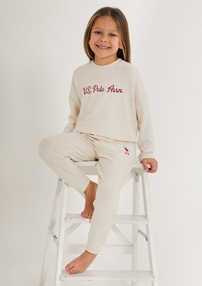 U.S. Polo Assn Kız Çocuk İkili Pijama Takımı