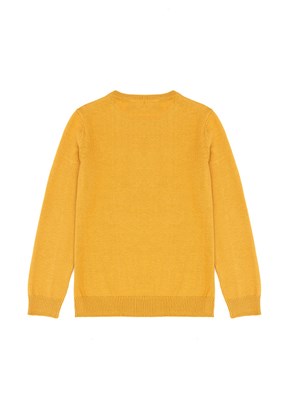 US POLO ASSN Erkek Çocuk Sarı Slim Kazak