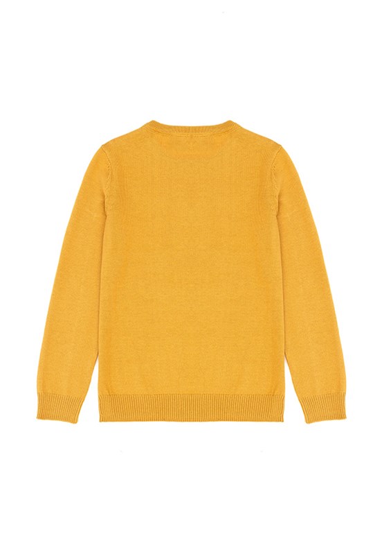 US POLO ASSN Erkek Çocuk Sarı Slim Kazak
