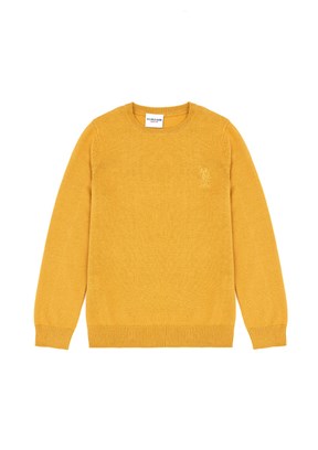 US POLO ASSN Erkek Çocuk Sarı Slim Kazak