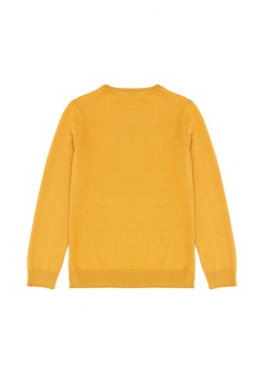 US POLO ASSN Erkek Çocuk Sarı Slim Kazak