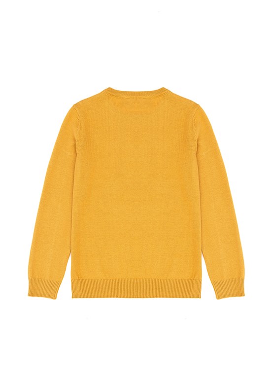 US POLO ASSN Erkek Çocuk Sarı Slim Kazak