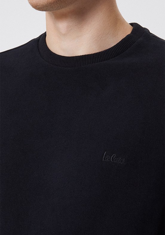 Lee Cooper Siyah Erkek Regular Sweatshirt