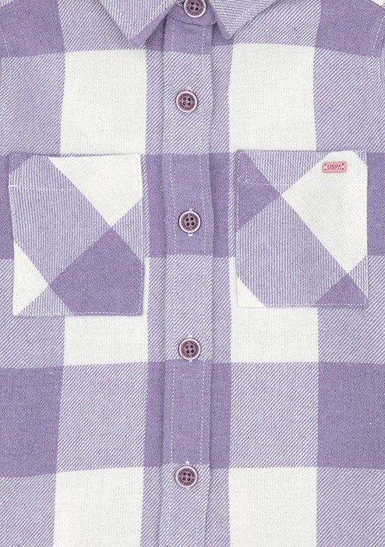 US POLO ASSN Kız Çocuk Mor Comfort Gömlek