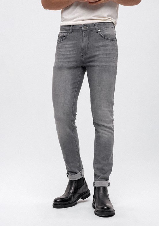 BACKANDBOND Gri Erkek Slim Jean Pantolon