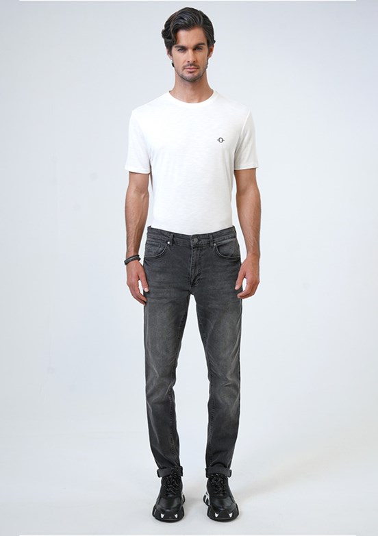 BACKANDBOND Antrasit Erkek Slim Jean Pantolon