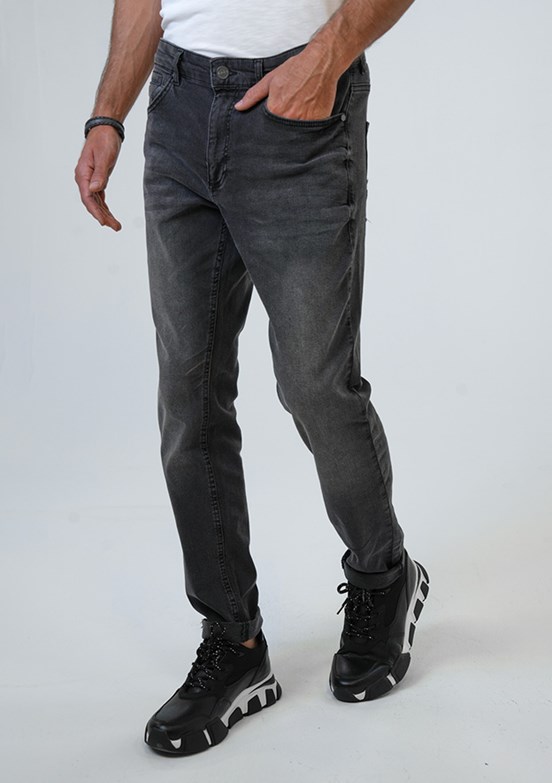 BACKANDBOND Antrasit Erkek Slim Jean Pantolon
