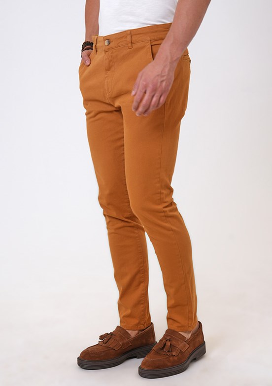 BACKANDBOND Kahverengi Erkek Chino Pantolon
