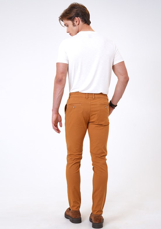 BACKANDBOND Kahverengi Erkek Chino Pantolon