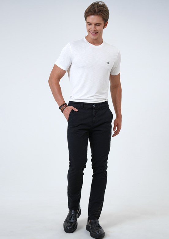 BACKANDBOND Siyah Erkek Chino Pantolon