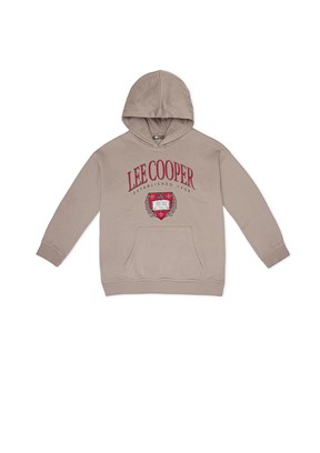 Lee Cooper Bej Kadın Kapüşonlu Sweatshirt