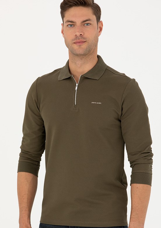 PİERRE CARDİN Yeşil Erkek Regular Sweatshirt
