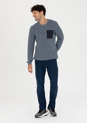 Pierre Cardin Lacivert Erkek Straight Jean Pantolon