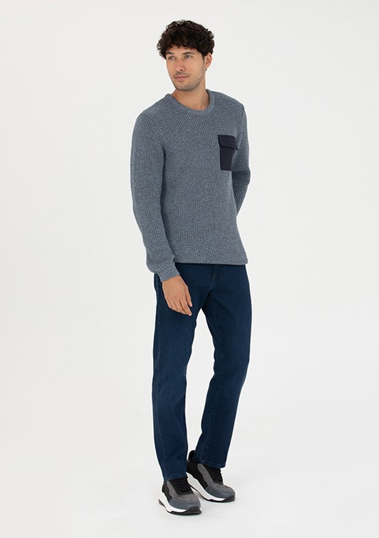 Pierre Cardin Lacivert Erkek Straight Jean Pantolon