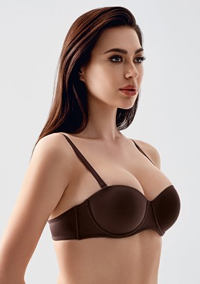 NEW BRA - 3370550000 Kadın Kahverengi Destekli Basic Sütyen