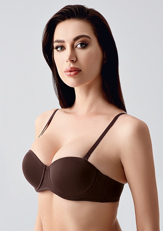 NEW BRA - 3370550000 Kadın Kahverengi Destekli Basic Sütyen