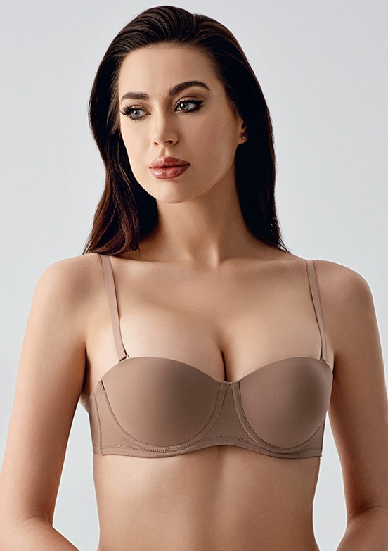 NEW BRA - 3370550000 Kadın Capucino Destekli Basic Sütyen