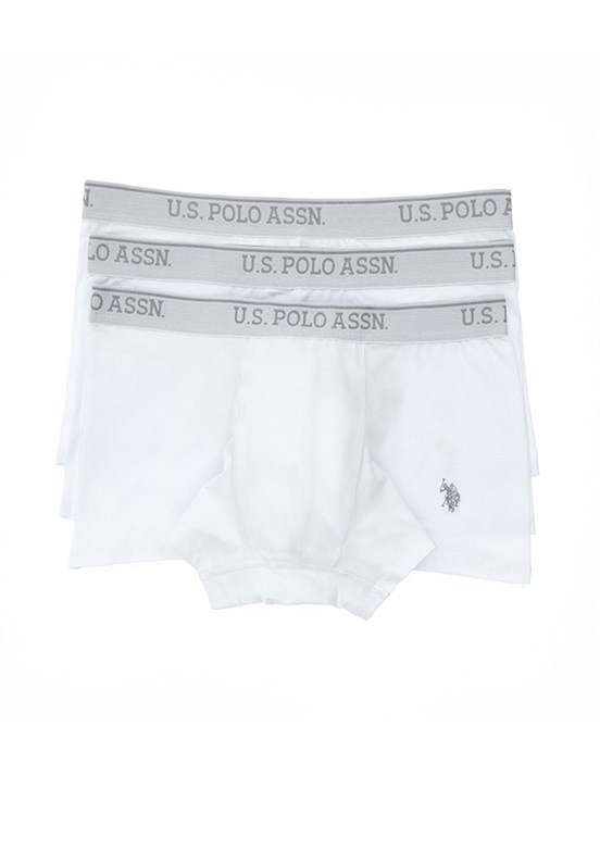 US POLO ASSN Beyaz Erkek Boxer