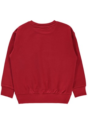 Benetton Kırmızı Kız Çocuk Basic Sweatshirt