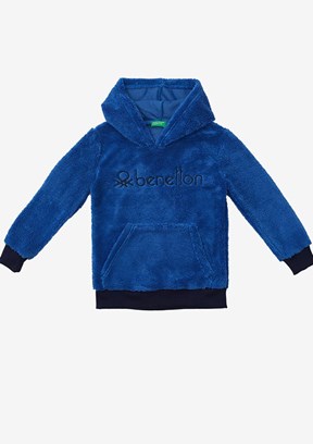 Benetton Mavi Erkek Çocuk Basic Sweatshirt