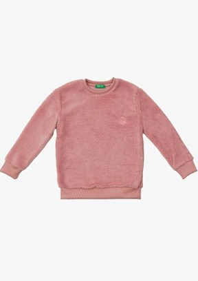 Benetton Mor Kız Çocuk Basic Sweatshirt