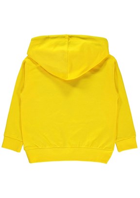 Benetton Sarı Kız Çocuk Kapüşonlu Sweatshirt