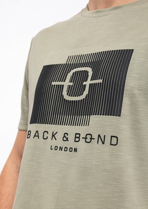 Back & Bond Erkek Bisiklet Yaka T-Shirt