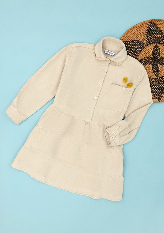 US POLO ASSN Bej Kız Çocuk Comfort Elbise