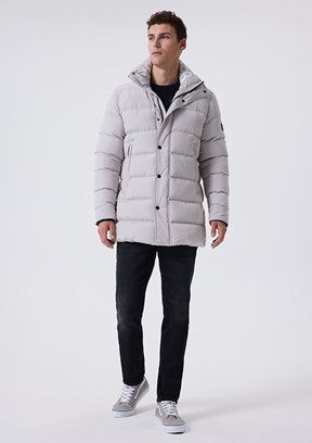 LEE COOPER Bej Erkek Dik Yaka Mont