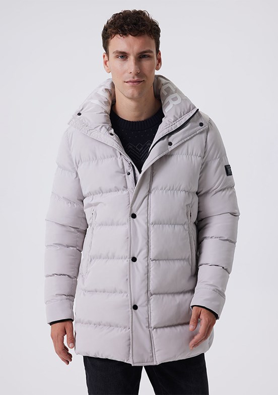 LEE COOPER Bej Erkek Dik Yaka Mont