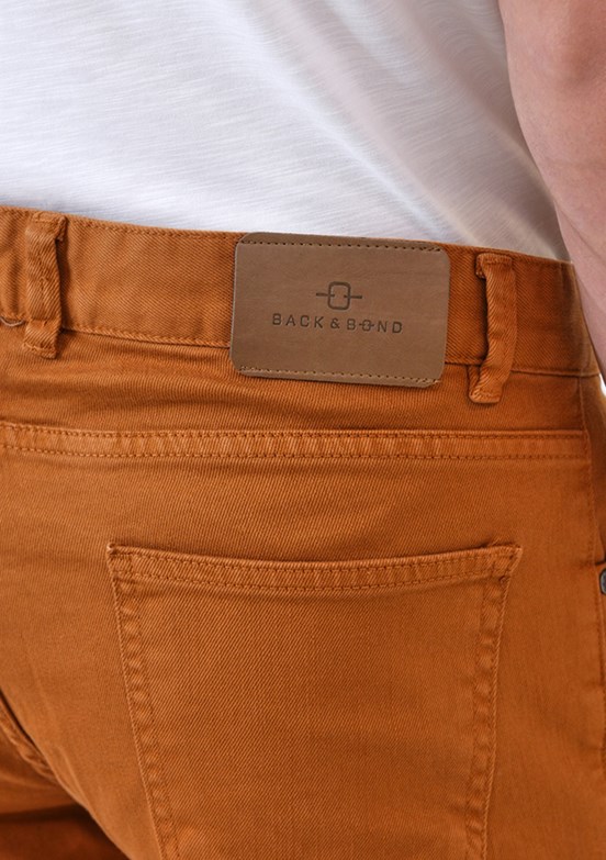 BACKANDBOND Kahverengi Erkek Dokuma Pantolon