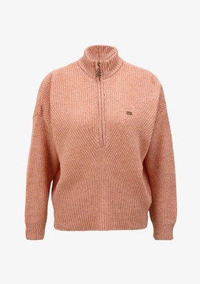 US POLO ASSN Pembe Kadın Cropped Kazak