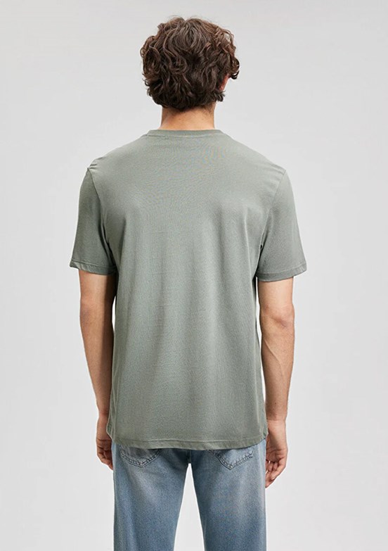 Mavi Yeşil Erkek Baskılı T-Shirt