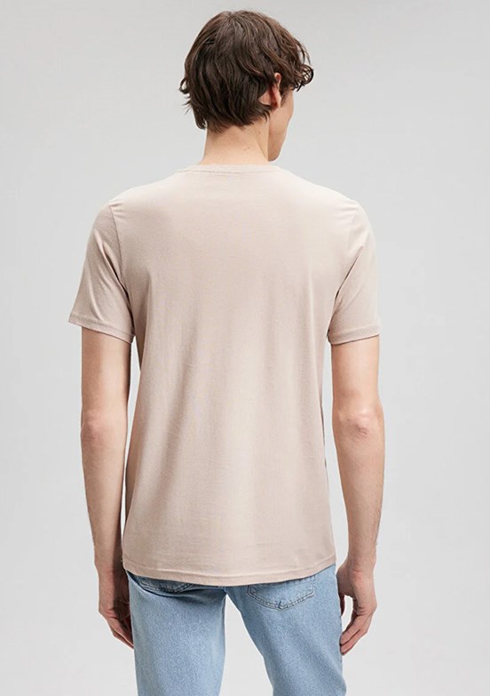 Mavi Çok Renkli Erkek Baskılı T-Shirt