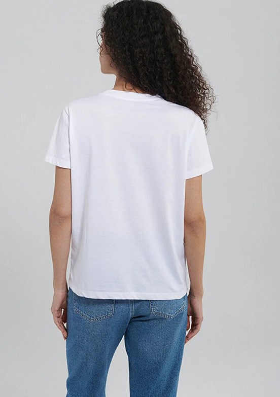 Mavi Kadın Baskılı T-Shirt