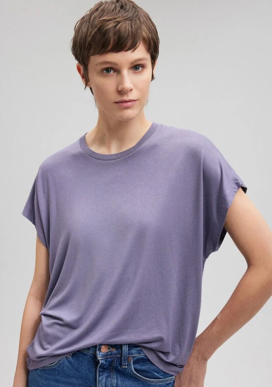 Mavi Kadın Bisiklet Yaka T-Shirt