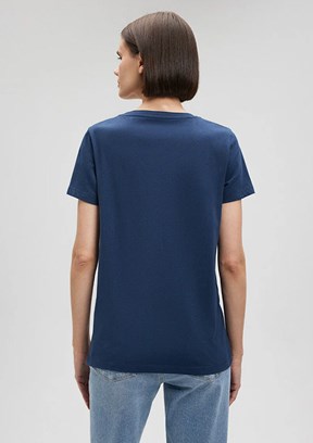 Mavi Kadın Baskılı T-Shirt