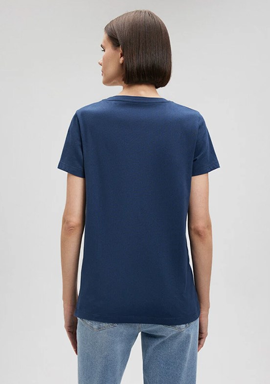 Mavi Kadın Baskılı T-Shirt