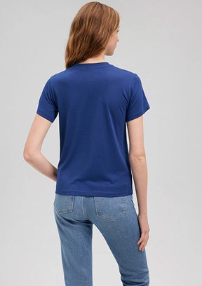 Mavi Kadın Bisiklet Yaka T-Shirt