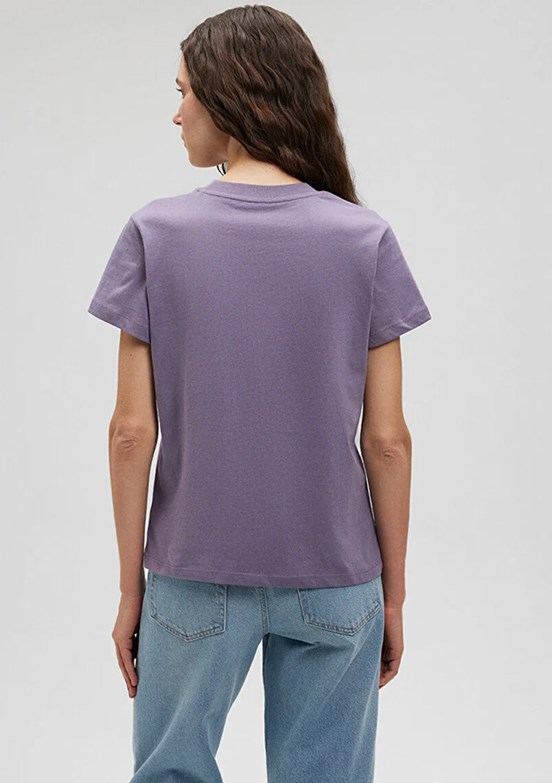 Mavi Kadın Baskılı T-Shirt