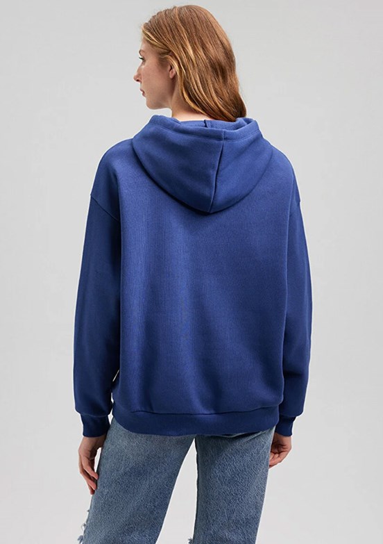 Mavi Kadın Baskılı Sweatshirt