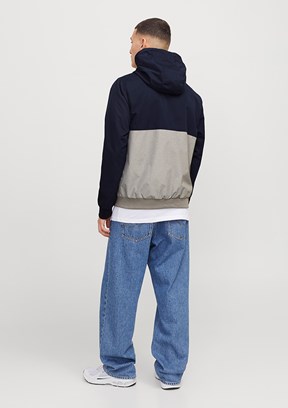 JACK&JONES JJERUSH HOOD BOMBER NOOS - 12200208 Erkek Çok Renkli Bomber Mont